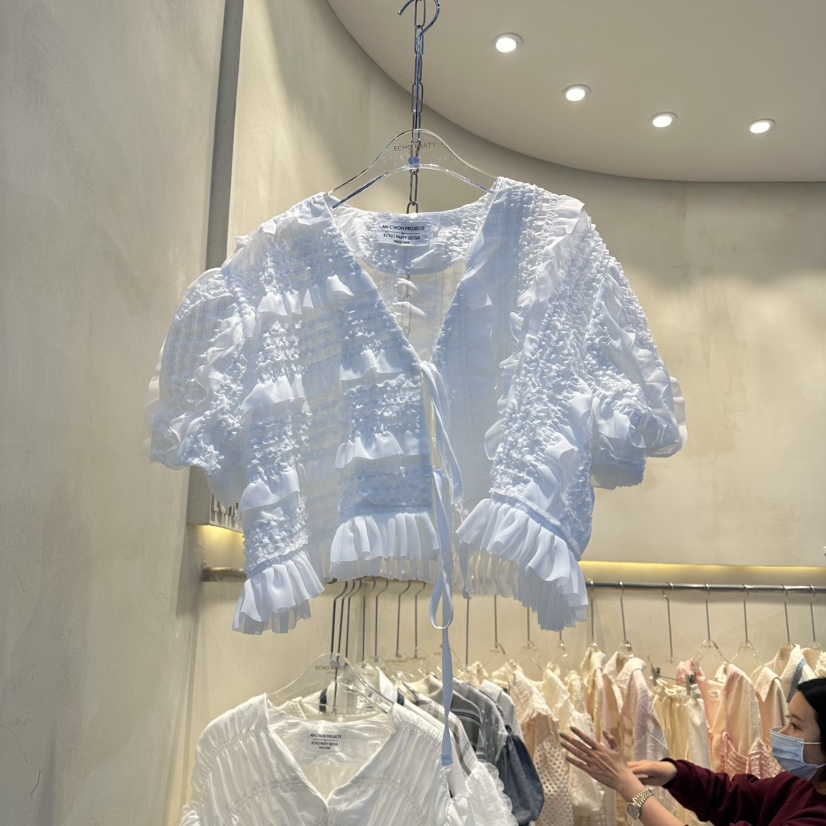 ECHOPARTY東大門實拍韓國女裝新款熱賣職業人氣襯衫蕾絲衫ECHOPARTY襯衫/蕾絲衫圖色1