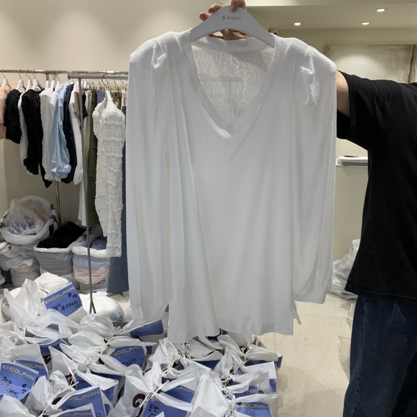 ENDOLPHIN韓國直郵女裝新品26春夏熱賣職業休閑26夏季長袖T恤ENDOLPHIN長袖T恤圖色1