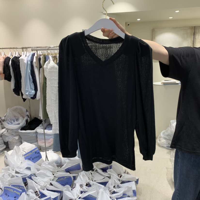 ENDOLPHIN韓國直郵女裝新品26春夏熱賣職業休閑26夏季長袖T恤ENDOLPHIN長袖T恤圖色2