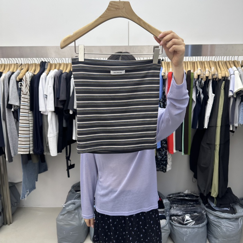 SPECIAL韓國代購女裝新款職業時尚人氣休閑推薦26春夏吊帶背心SPECIAL吊帶/背心圖色2墨色條紋