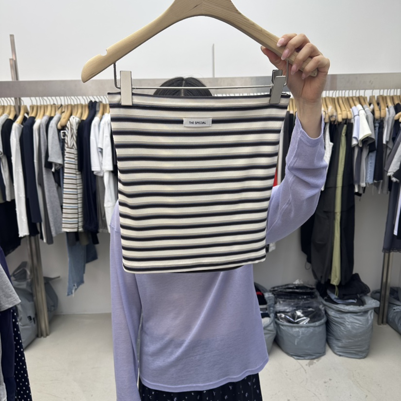 SPECIAL韓國代購女裝新款職業時尚人氣休閑推薦26春夏吊帶背心SPECIAL吊帶/背心圖色5白色條紋
