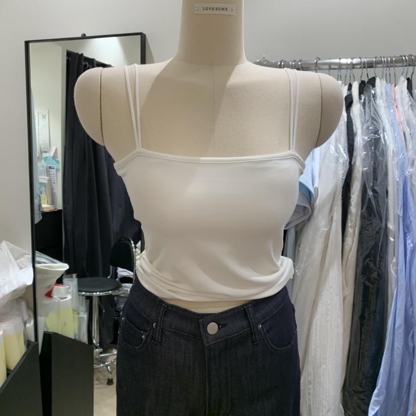 LOVE SOME韓國直郵女裝新款26夏季26春夏休閑吊帶背心天絲LOVE SOME吊帶/背心圖色2