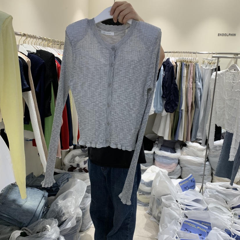 ENDOLPHIN韓國直郵實拍女士新款人氣熱賣26春夏針織衫亞麻布ENDOLPHIN針織衫圖色3