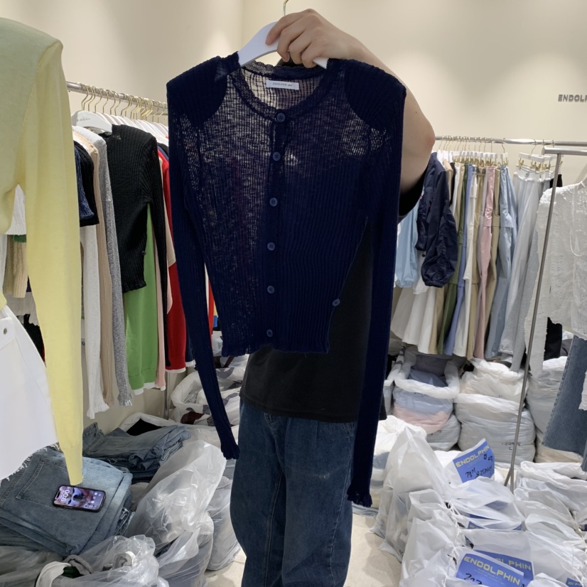 ENDOLPHIN韓國直郵實拍女士新款人氣熱賣26春夏針織衫亞麻布ENDOLPHIN針織衫圖色4