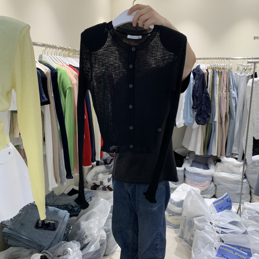 ENDOLPHIN韓國直郵實拍女士新款人氣熱賣26春夏針織衫亞麻布ENDOLPHIN針織衫圖色5