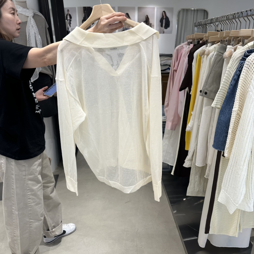 ACKER韓國代購女裝新款職業推薦熱賣26夏季針織衫透視開衫ACKER針織衫
