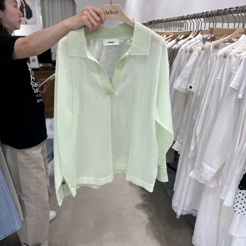 ACKER韓國代購女裝新款職業推薦熱賣26夏季針織衫透視開衫ACKER針織衫圖色2