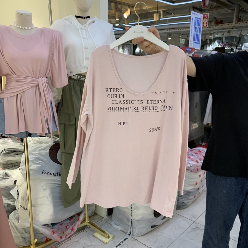 ENDOLPHIN韓國直郵實拍女士新款休閑職業推薦26夏季長袖T恤ENDOLPHIN長袖T恤圖色2