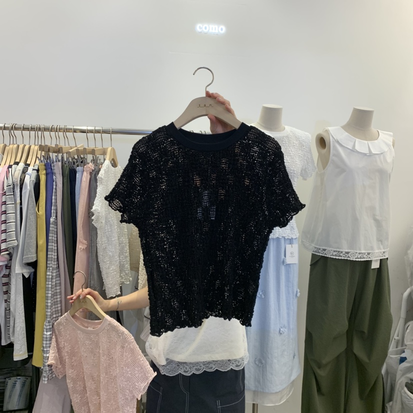 TAN&amp;COMO韓國代購女裝新品時尚職業人氣26夏季26春夏T恤tan-COMOT恤圖色3