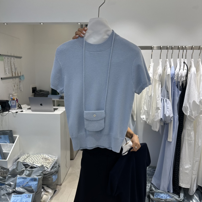 RICH SISTER韓國直郵女裝新款熱賣26夏季針織衫含小包迷你包RICH SISTER針織衫圖色2