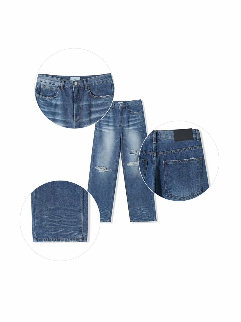 DOT韓國直郵實拍女裝新品26春夏熱賣人氣時尚推薦休閑牛仔褲DOT牛仔褲