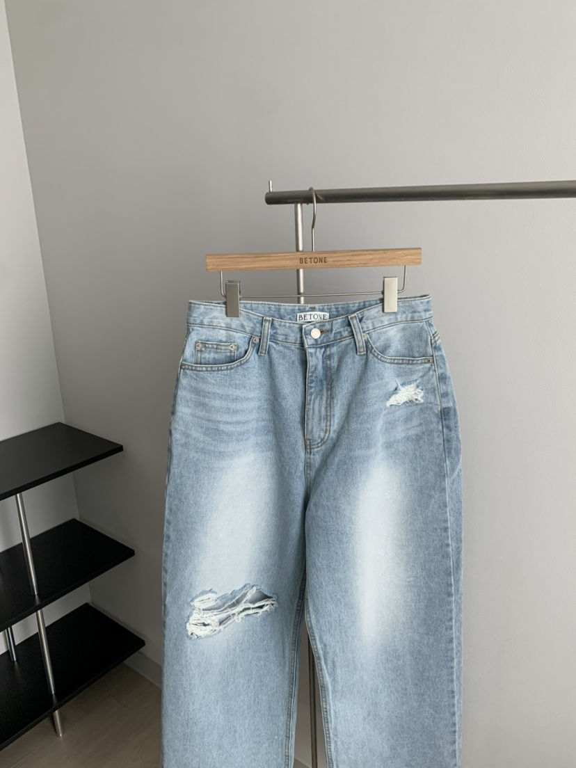 BETONE韓國直郵女裝新品26春夏休閑熱賣推薦26夏季牛仔褲復古BETONE牛仔褲