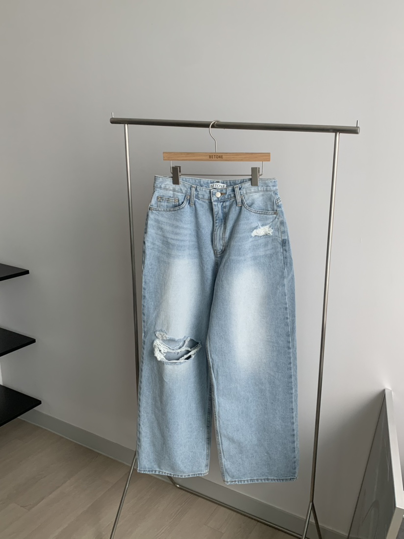 BETONE韓國直郵女裝新品26春夏休閑熱賣推薦26夏季牛仔褲復古BETONE牛仔褲圖色1