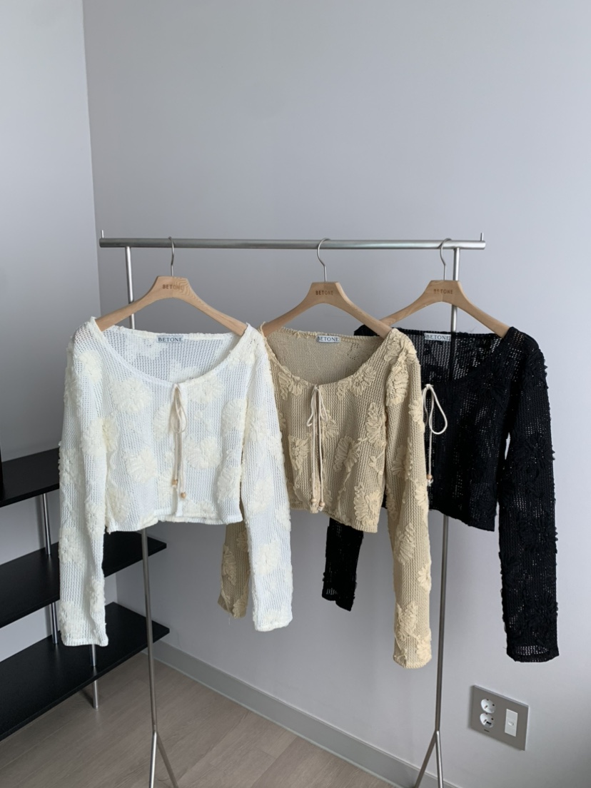 BETONE韓國直郵實拍女士新款休閑26夏季時尚襯衫蕾絲衫花朵BETONE襯衫/蕾絲衫