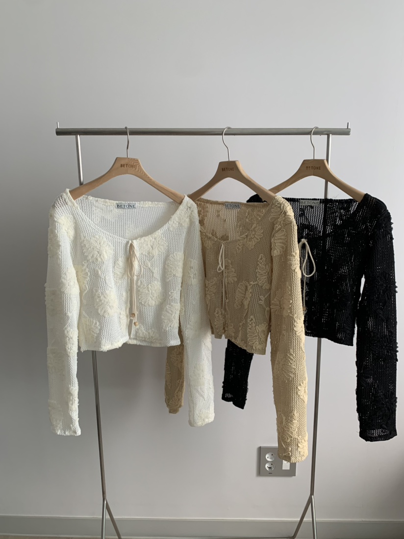 BETONE韓國直郵實拍女士新款休閑26夏季時尚襯衫蕾絲衫花朵BETONE襯衫/蕾絲衫