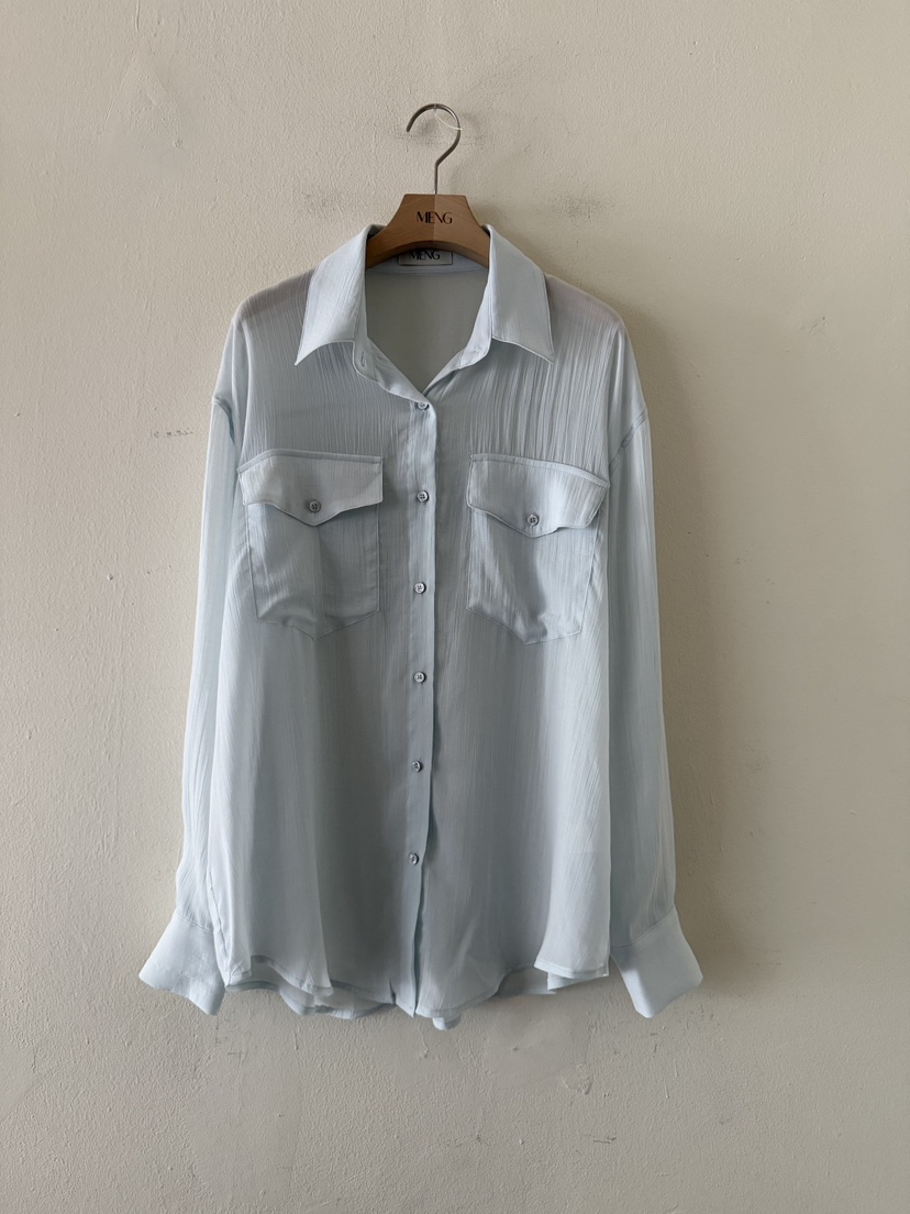 MENG韓國直郵女士新品人氣26春夏休閑熱賣推薦襯衫蕾絲衫MENG襯衫/蕾絲衫圖色2