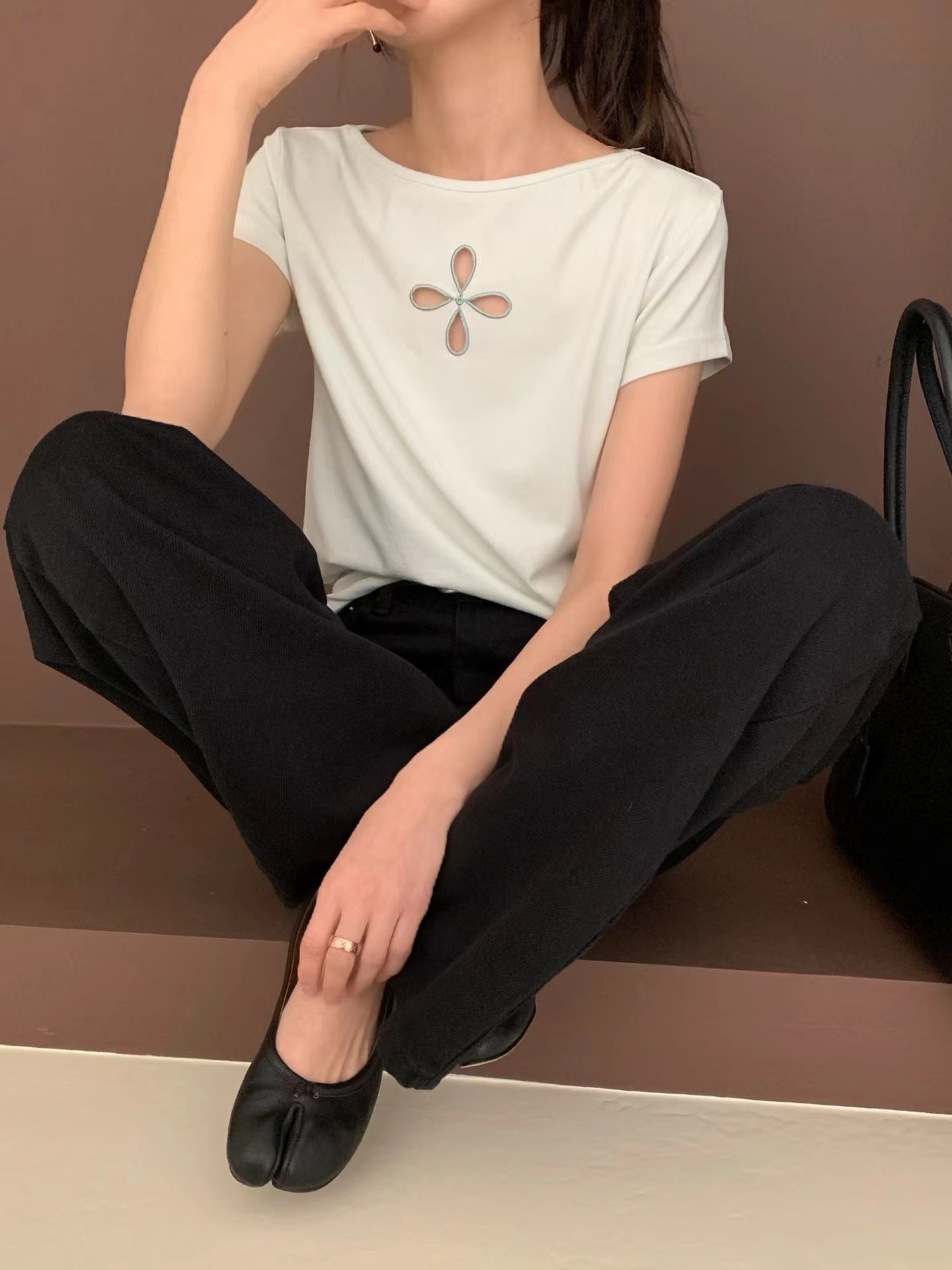 BEAGLE韓國代購女裝新品熱賣休閑時尚人氣推薦26春夏T恤雙面BEAGLET恤