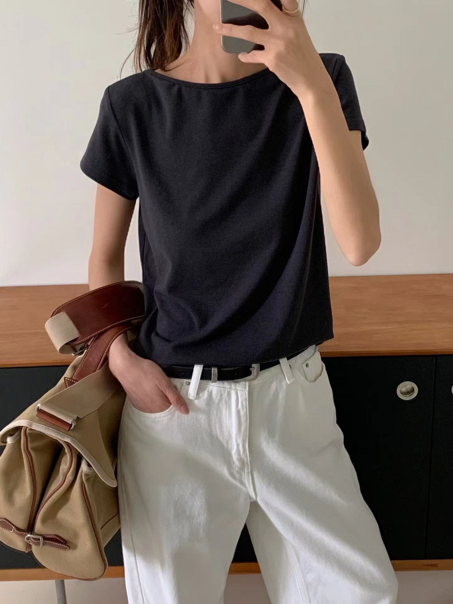 BEAGLE韓國代購女裝新品熱賣休閑時尚人氣推薦26春夏T恤雙面BEAGLET恤圖色3