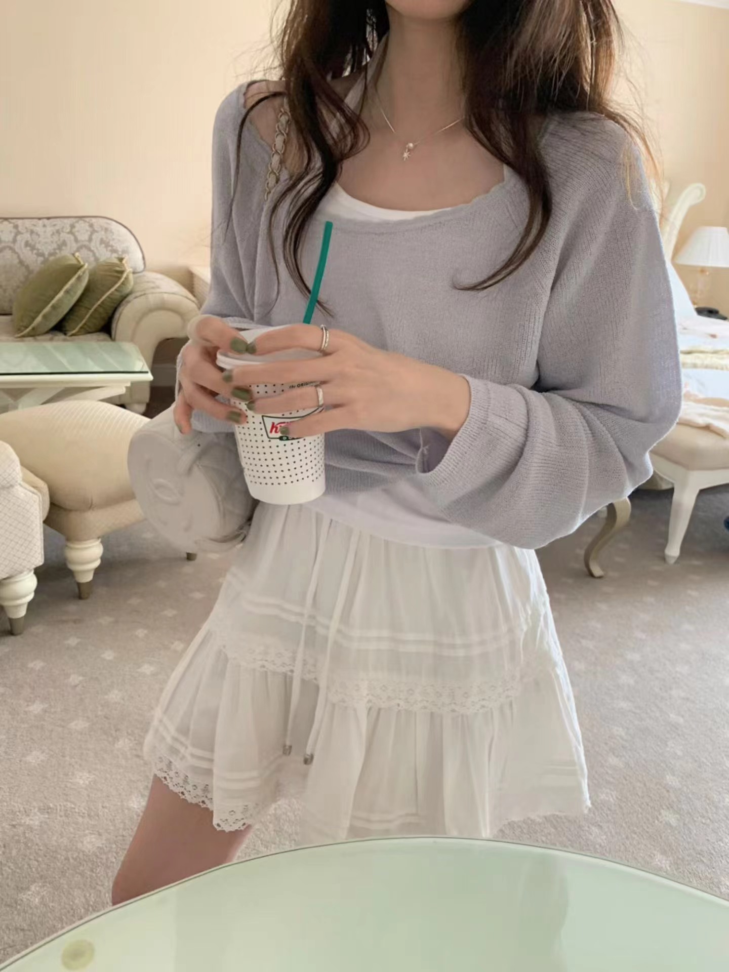 PYT-ot韓國東大門直郵女士新款26春夏休閑熱賣26夏季短裙pretty young thing短裙