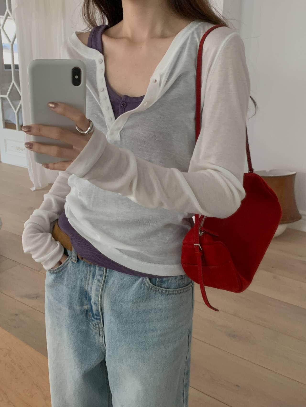 FIKA東大門實拍韓國女裝新品熱賣26春夏推薦長袖T恤不含內搭FIKA長袖T恤