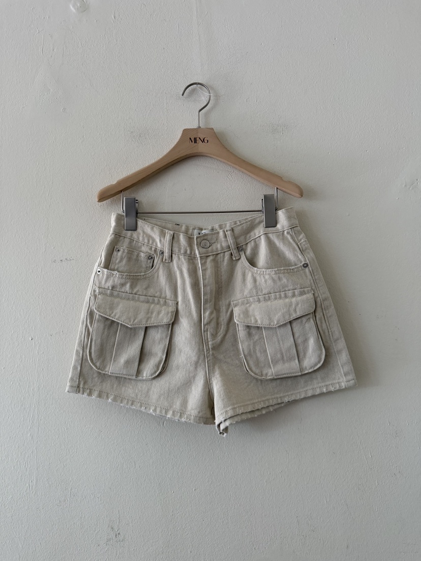 MENG韓國直郵女士新款26夏季職業人氣時尚熱賣休閑短褲工裝MENG短褲圖色1