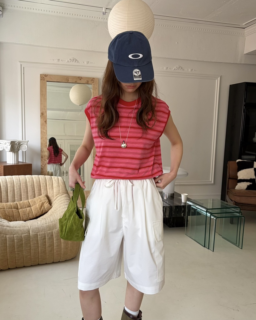 PEBBLE韓國代購女士新品26春夏熱賣休閑人氣職業吊帶背心PEBBLE吊帶/背心