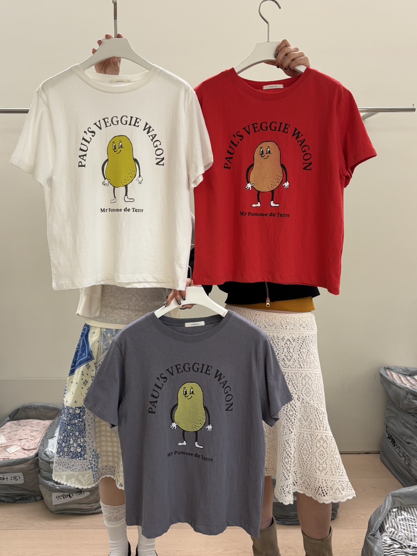 PEBBLE韓國代購女士新款人氣26春夏推薦職業休閑真品熱賣T恤PEBBLET恤