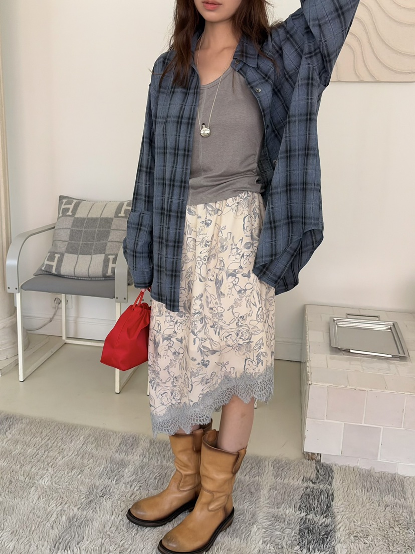 PEBBLE東大門直郵女士新款休閑人氣熱賣半身裙中短裙不對稱PEBBLE半身裙/中短裙