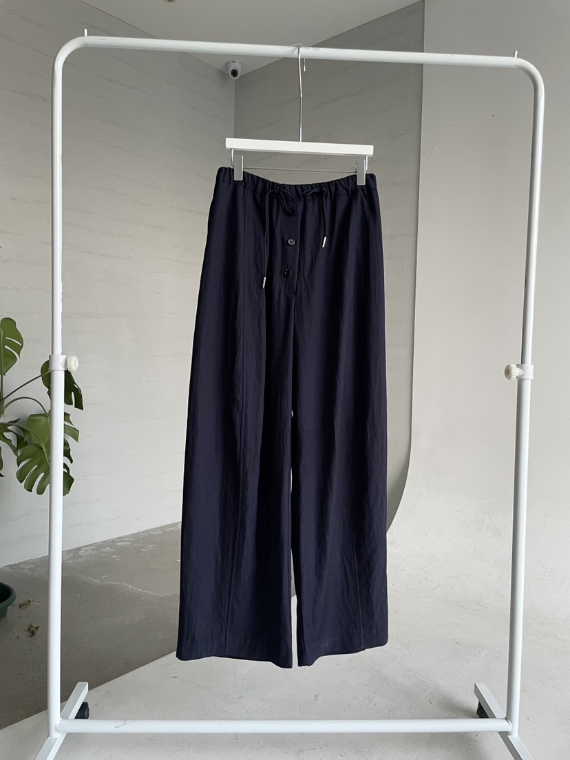 URBANE cloth東大門直郵女士新品職業人氣26春夏休閑褲紐扣URBANE cloth休閑褲圖色2深藍色