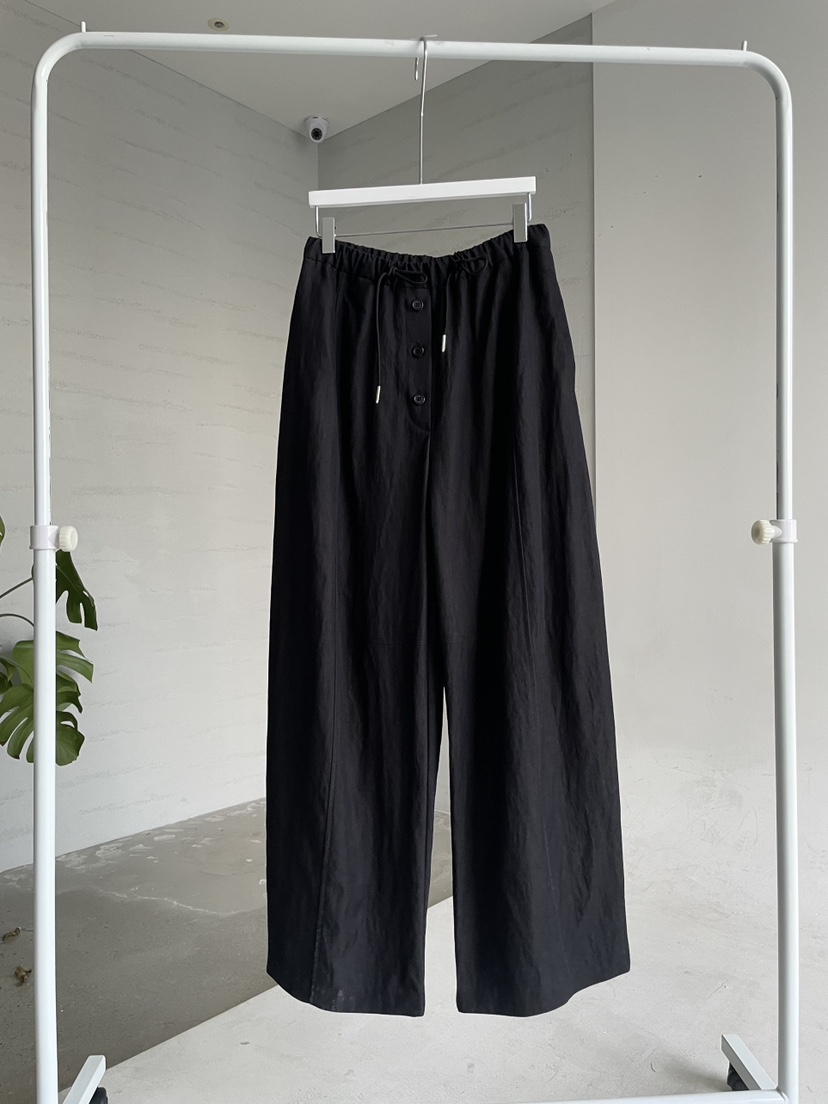 URBANE cloth東大門直郵女士新品職業人氣26春夏休閑褲紐扣URBANE cloth休閑褲圖色3黑色