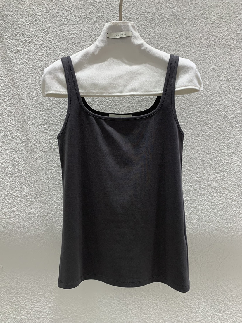 LUCY SALON東大門代購女裝新品推薦時尚人氣休閑吊帶背心LUCY SALON吊帶/背心圖色3墨色