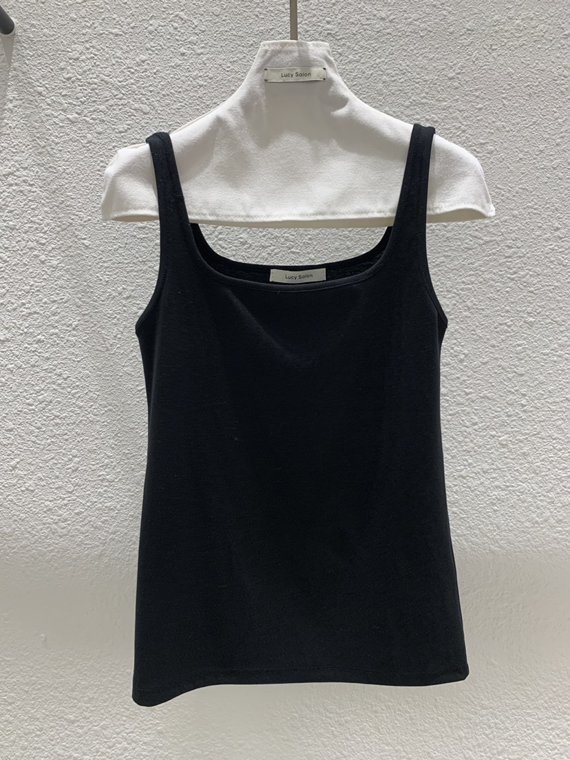 LUCY SALON東大門代購女裝新品推薦時尚人氣休閑吊帶背心LUCY SALON吊帶/背心圖色4黑色