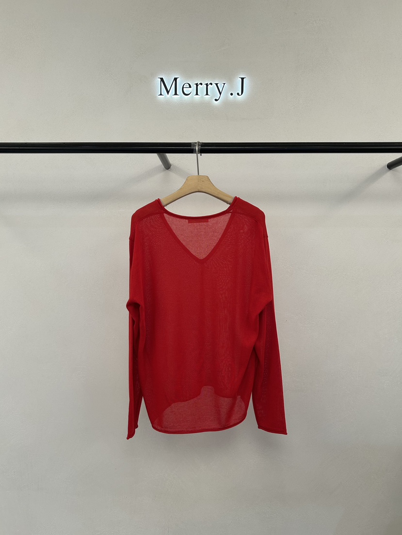 MERRY-J韓國直郵女士新款休閑熱賣人氣職業推薦針織衫透視MERRY-J針織衫