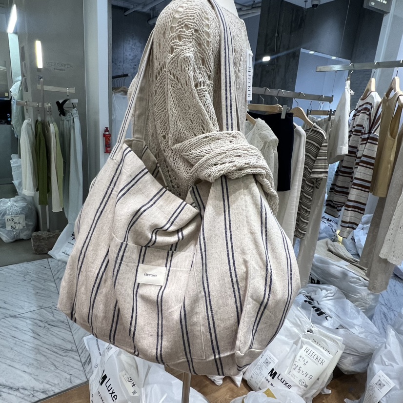 BLEECKER東大門直郵女裝新品真品26春夏推薦單肩斜跨包條紋BLEECKER單肩/斜跨包圖色1
