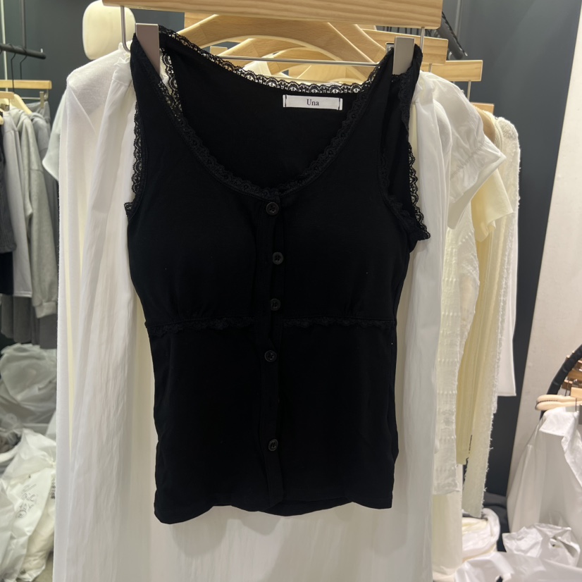 UNA/THE MAY東大門直郵女士新款推薦真品時尚吊帶背心紐扣THEMAY/UNA吊帶/背心圖色3