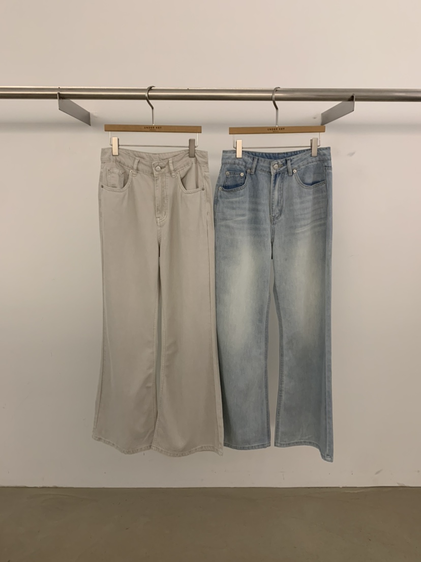 UNDER KEY韓國直郵女裝新品時尚真品休閑26春夏職業牛仔褲UNDER KEY牛仔褲