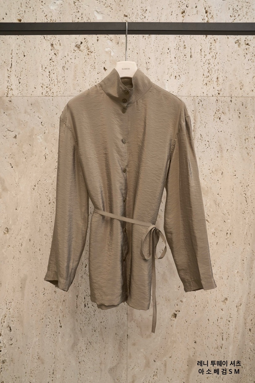 BLOSSOM韓國直郵女士新品26春夏熱賣人氣襯衫蕾絲衫含腰繩BLOSSOM襯衫/蕾絲衫圖色2