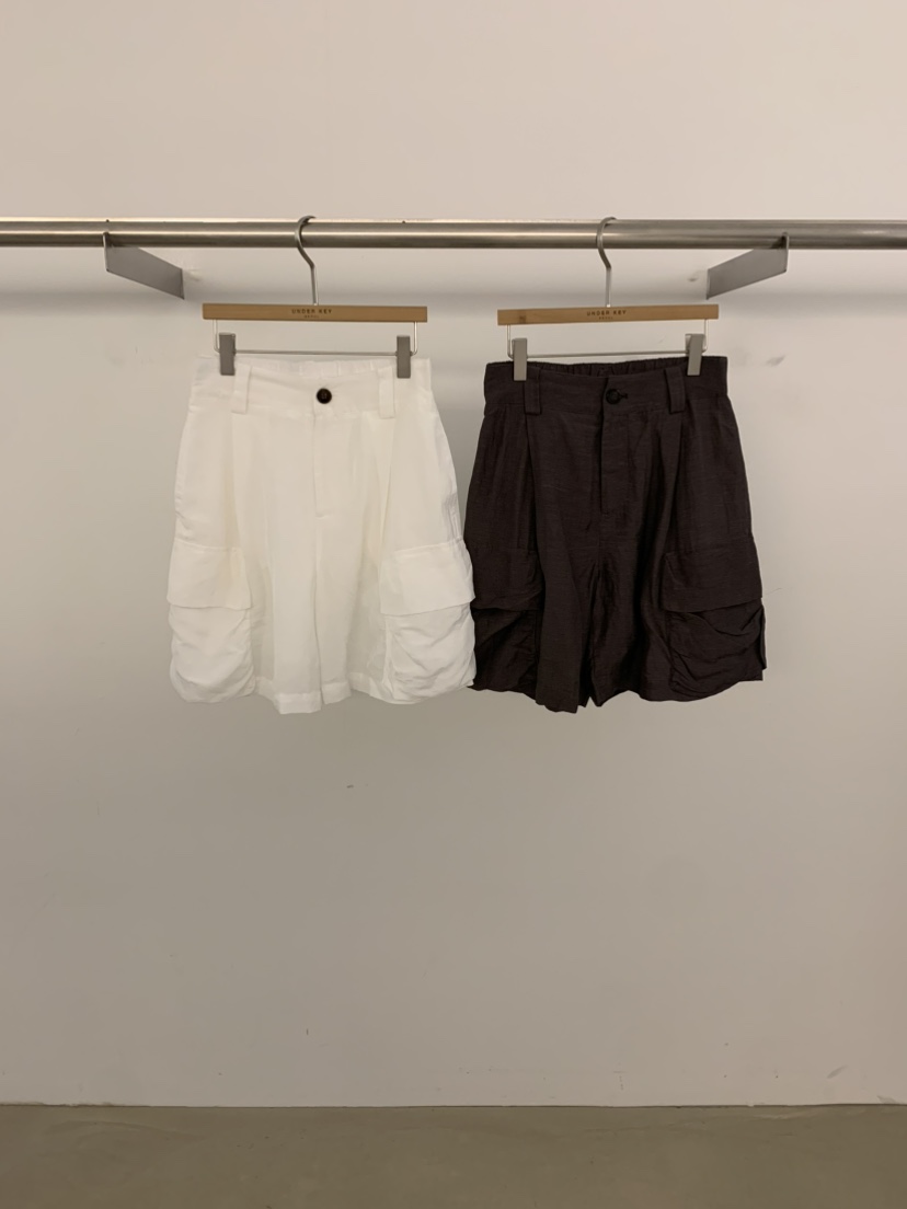UNDER KEY東大門代購女士新品熱賣人氣休閑短褲工裝亞麻UNDER KEY短褲