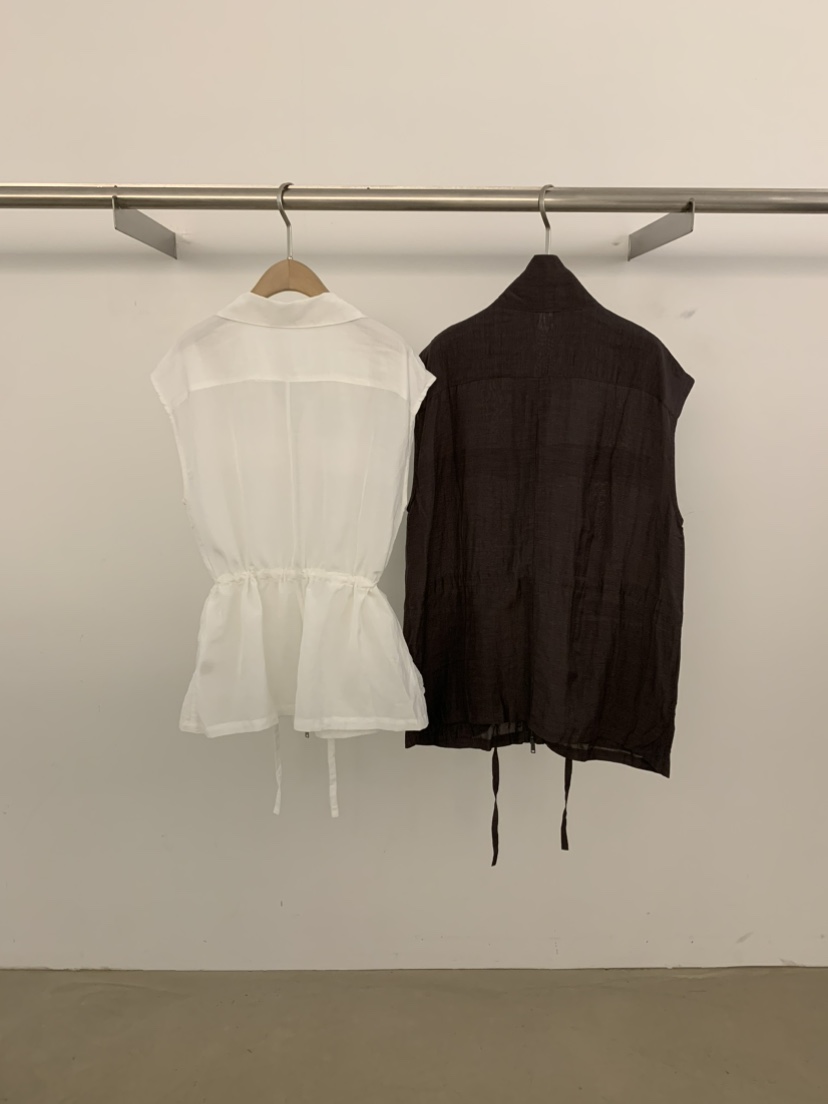 UNDER KEY東大門代購女裝新品人氣推薦26春夏馬甲工裝亞麻UNDER KEY馬甲