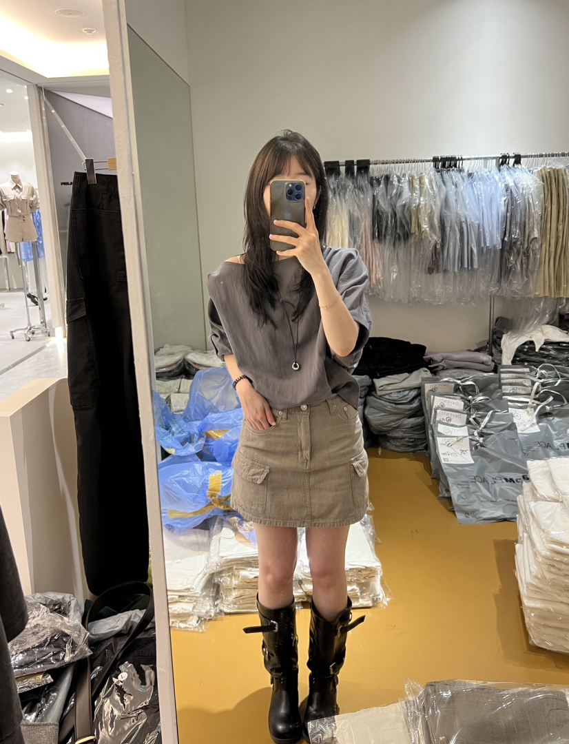 DE VENTI韓國直郵女士新品26春夏職業休閑真品時尚短裙亞麻DE VENTI短裙