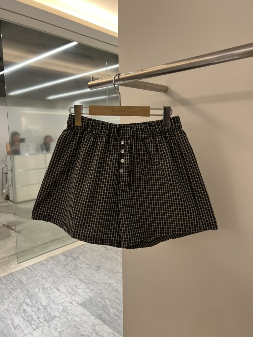 DE VENTI韓國代購女士新款職業熱賣休閑人氣真品短褲格紋DE VENTI短褲圖色1