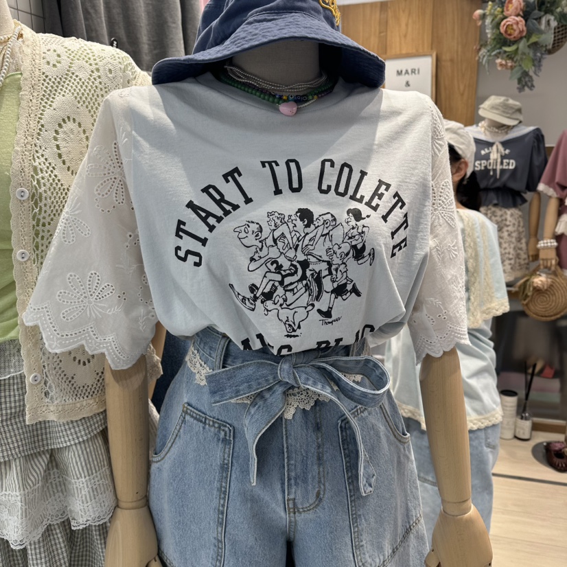 MARI CO韓國代購女裝新款熱賣時尚真品人氣26春夏推薦T恤MARI COT恤圖色2