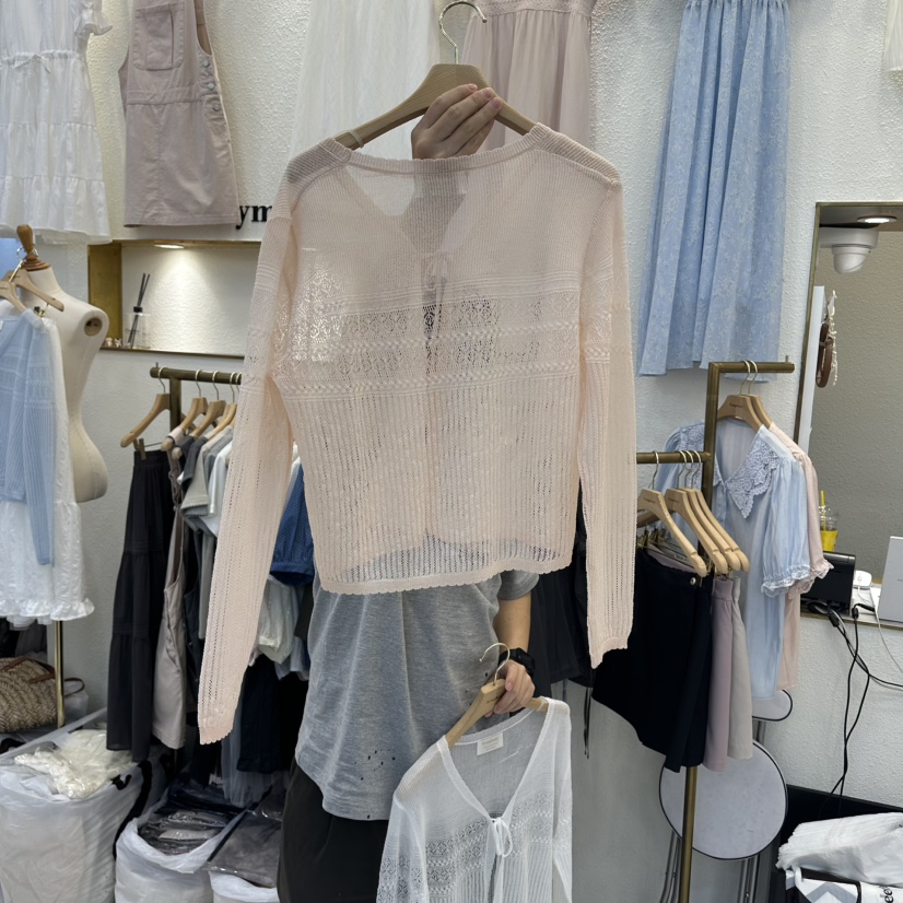 SYMPHONY東大門實拍女士新品職業休閑26春夏熱賣針織衫透明SYMPHONY針織衫