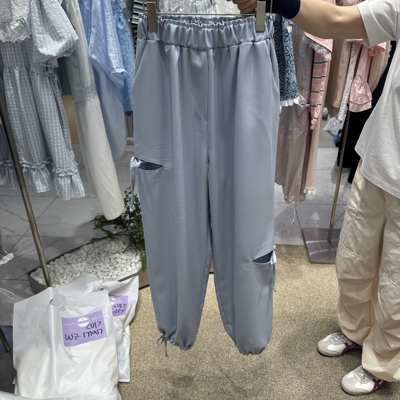 VIRUS東大門代購女士新品熱賣休閑時尚推薦真品休閑褲開衩VIRUS休閑褲圖色1