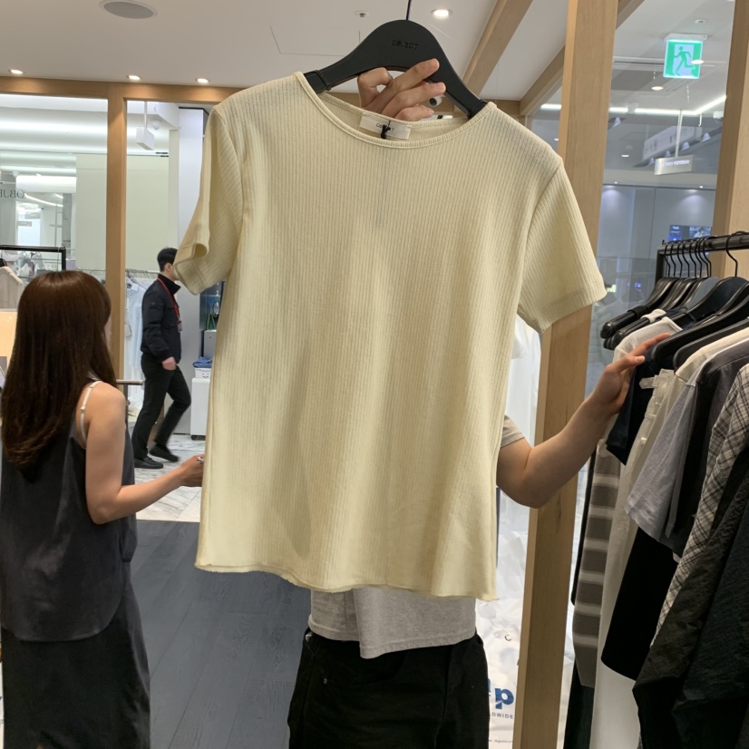 OBJECT韓國直郵女裝新款推薦休閑熱賣26春夏職業人氣真品T恤OBJECTT恤圖色2