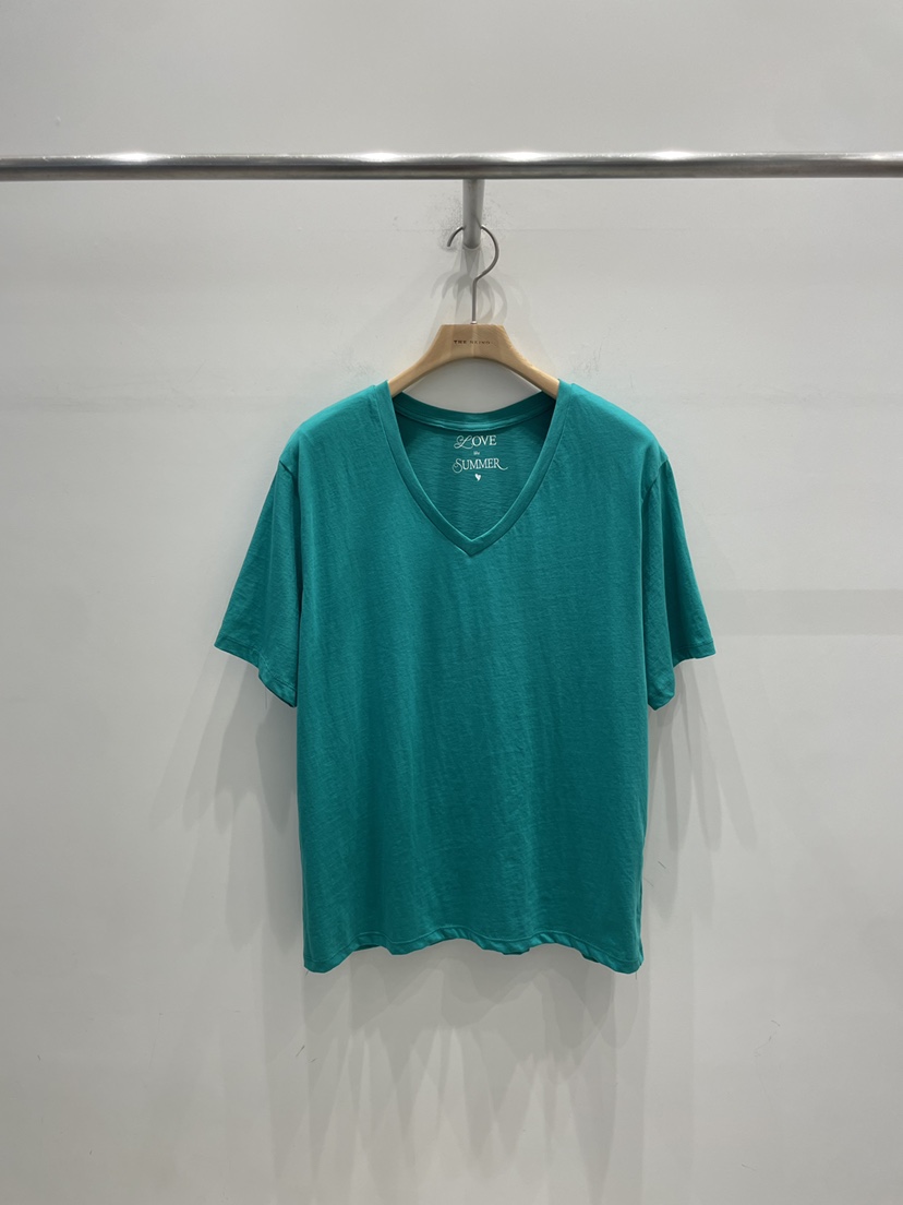KINOA韓國直郵女裝新品人氣26春夏休閑時尚推薦熱賣T恤V領KINOAT恤圖色2
