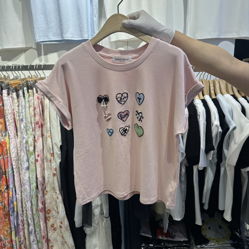 COCO HOLIC東大門實拍女士新款26春夏真品休閑T恤可愛的COCO HOLICT恤圖色2