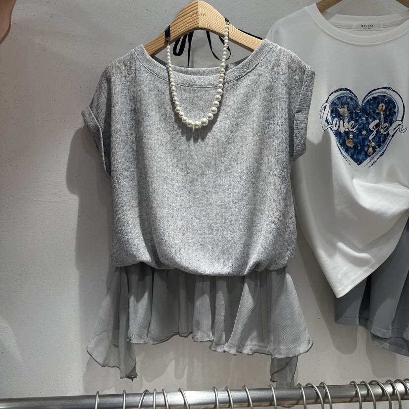 BELITA東大門代購女士新款真品人氣熱賣時尚推薦休閑T恤雪紡BELITAT恤圖色1