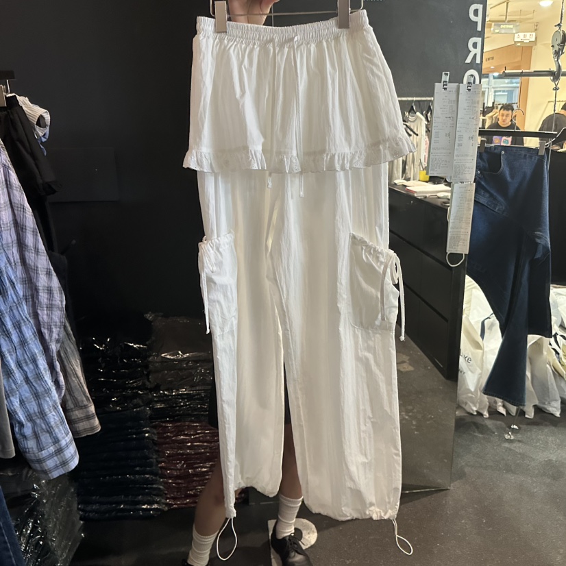 ELF-L東大門實拍女士新款休閑真品時尚26春夏職業裙褲羅紋PROJECT ELF/ELF-L裙褲圖色1