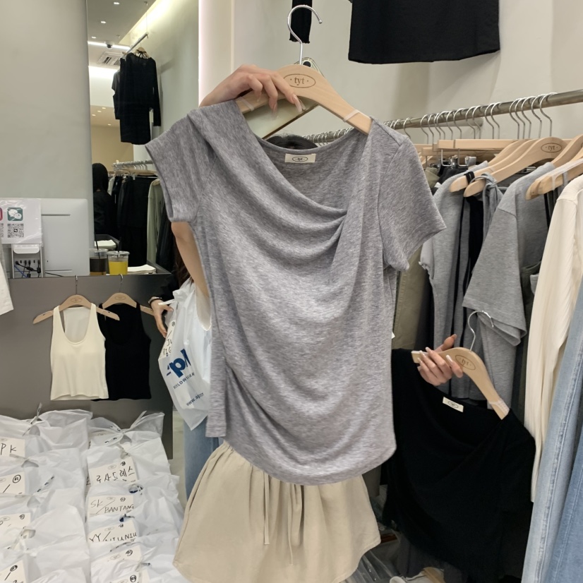 TAKE YOUE TIME東大門代購女士新品職業人氣26春夏推薦T恤TAKE YOUE TIMET恤圖色4